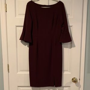 WHITE HOUSE BLACK MARKET BURGUNDY DRESS SIZE 12